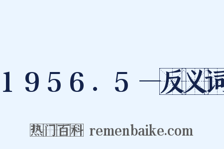 1956.5—反义词是什么意思的图片